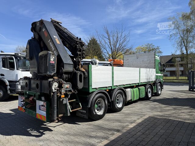 Platforminis sunkvežimis Volvo FM500 8X4 Kran Hiab 408 Jib bis 30 Meter