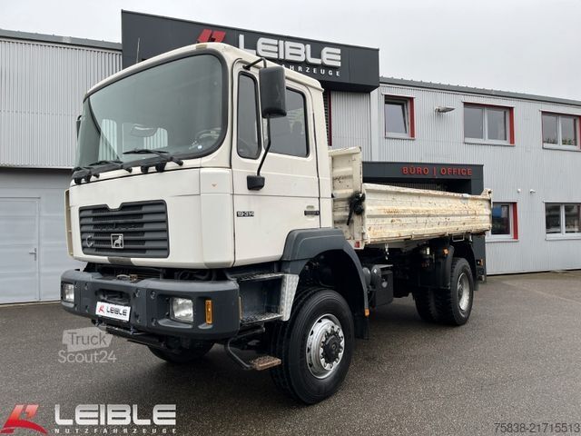 Camion-benne tricar MAN F2000*19-314 FAK*4x4*Meiller*AP-Achsen*176tkm*
