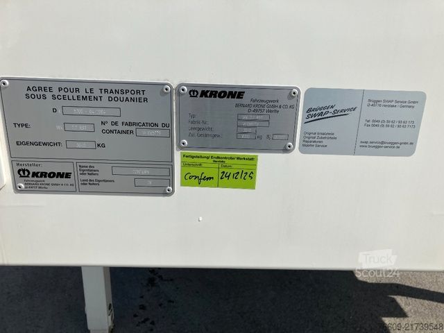 Değiştirme kasalı treyler KRONE Wechselbrücke Koffer