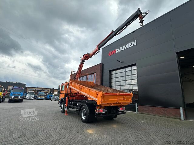 Benne à 3 côtés MAN 18.284 4x4 3 zijdige kipper/ Kraan