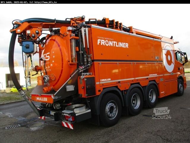 Vakuuminė cisterna sunkvežimis MAN TGS (TG3) 35.520 8x4-4 BL CH  MÜLLER Canalmaster