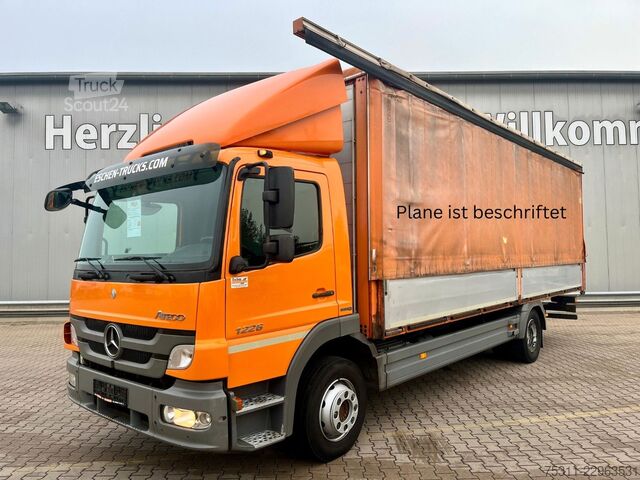 Plattewagen met zeil MERCEDES-BENZ Atego 1226 | Schiebegardine beids.*AC*1.Hand!