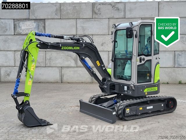 Mini excavator Zoomlion ZE26 GU FACTORY WARRANTY – CE CERTIFIED