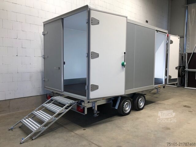 Chladiarenské prívesy a mraziarenské prívesy UNSINN UKH 6C 3620 Seitentür+Treppe Kühlanhänger