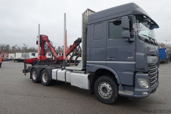 Tukkirekka DAF XF 510 MIT PENZ LADEKRAN 15Z8.70 INKL. HOLZGREIFER 6X4