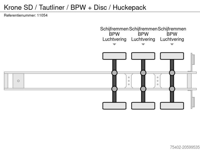 Lonas correderas Krone SD / Tautliner / BPW + Disc / Huckepack