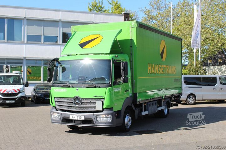 Gardinsidet varebil Mercedes-Benz Atego 818 E6 Schiebeplane 6,12m LBW ACC Klima