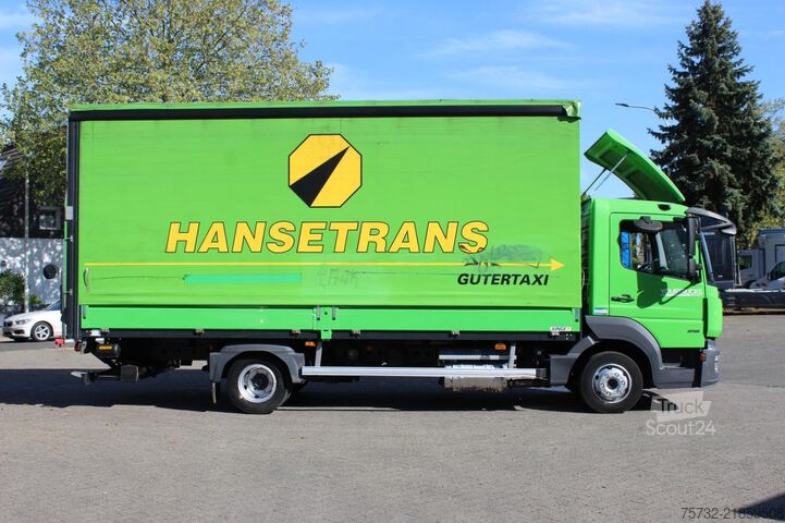 Gardinsidet varebil Mercedes-Benz Atego 818 E6 Schiebeplane 6,12m LBW ACC Klima