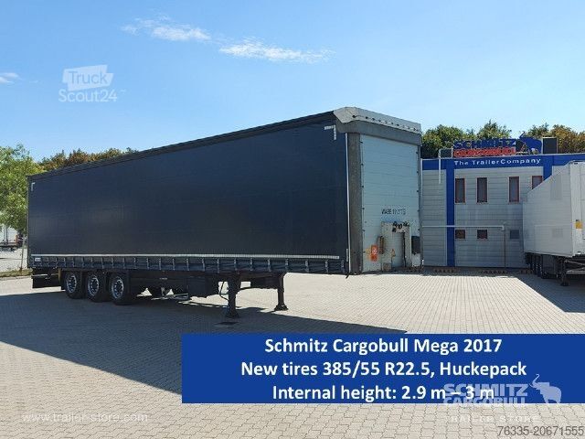 Atvira puspriekabė su tentu Schmitz Cargobull Curtainsider Mega
