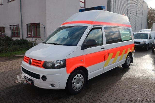 Samochód strażacki VOLKSWAGEN T5 Transporter Hochdach lang/KTW/Klima/FN: A29