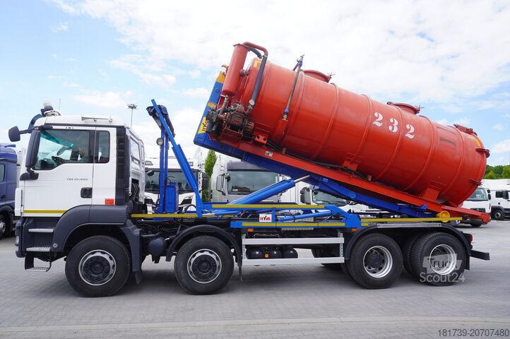 Vidanjör MAN TGS 35.400 8x4 E5 / HYVA HOOK LIFT 32.56