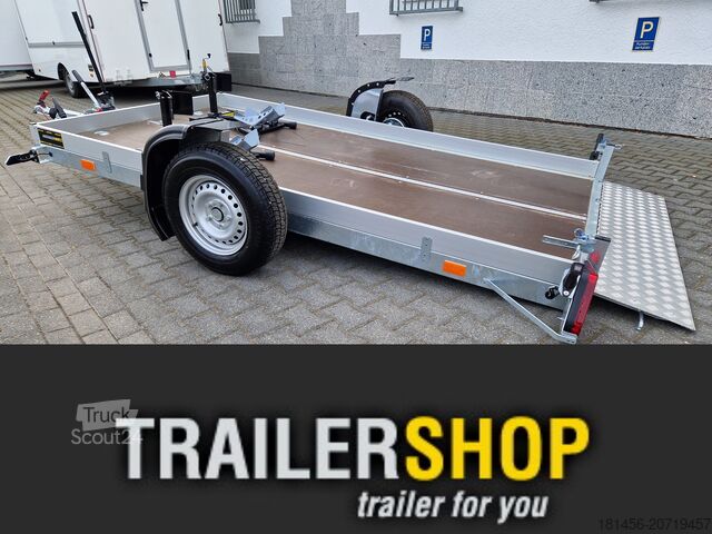 Przyczepa samochodowa trailershop Senklift Maschinen Motorrad Transport