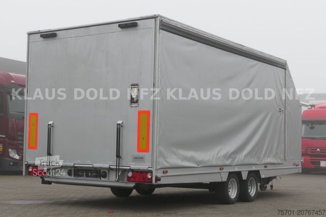 Remolque portacoches Moetefindt Autotransporter mit Planenaufbau