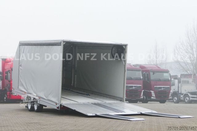 Remolque portacoches Moetefindt Autotransporter mit Planenaufbau