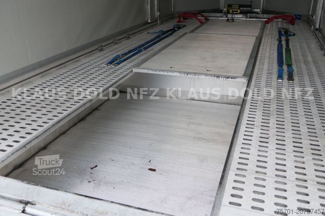 Remolque portacoches Moetefindt Autotransporter mit Planenaufbau