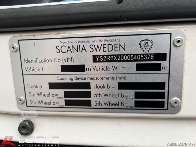 Camião porta-contentores de gancho SCANIA R 450LB*6x2*Hyva*Lift/Lenk*2Tank*Standklima*ADR*