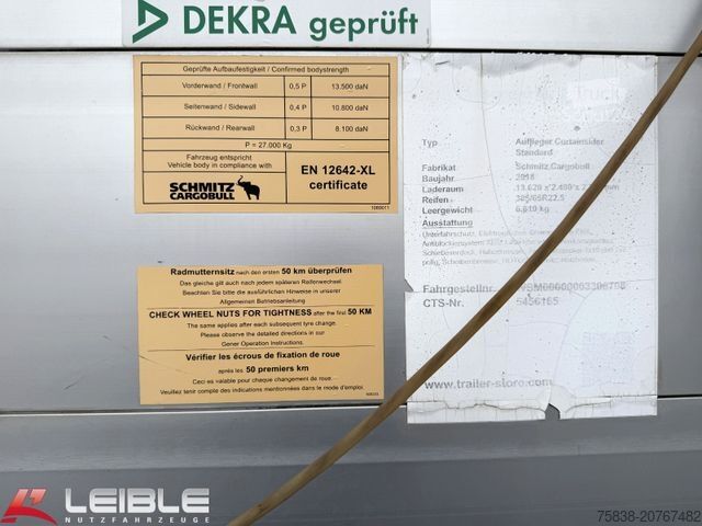 Auflieger mit Pritsche & Plane SCHMITZ CARGOBULL SCS24/L*Paper*Joloda*Pal.-Kasten*Liftachse