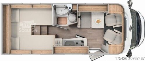 Pusiau integruotas kemperis CARADO V 337 *pro+ Paket*Fahrradträger*