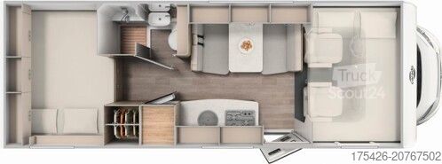 Alkovinis kemperis CARADO pro A 464 *für 6 Personen*Pro Paket*Paket One*