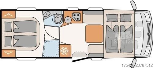 Camper integrale DETHLEFFS I 7051 DBL Pulse *GT*Hubstützen*Dachklima*Solar*