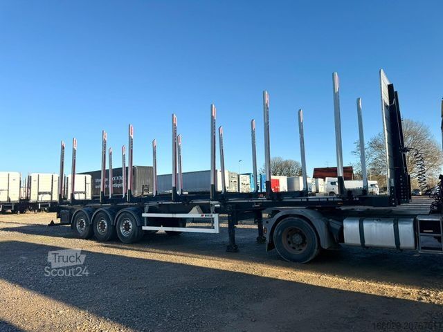 Remorque forestière à grumes PAVIC Holzauflieger mit Schemel und Rungen