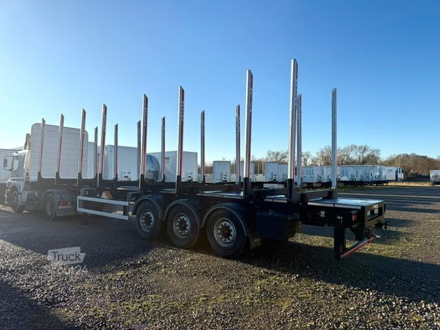 Remorque forestière à grumes PAVIC Holzauflieger mit Schemel und Rungen