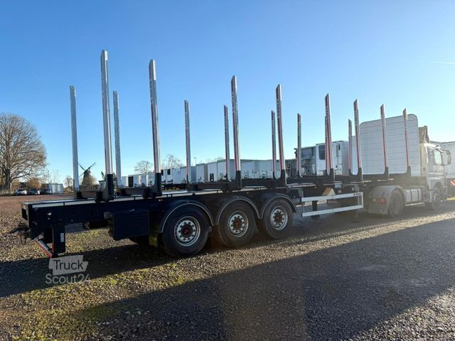 Remorque forestière à grumes PAVIC Holzauflieger mit Schemel und Rungen