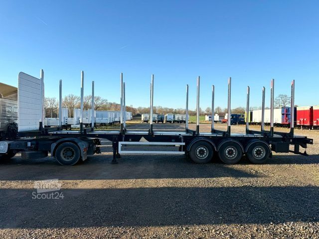 Remorque forestière à grumes PAVIC Holzauflieger mit Schemel und Rungen