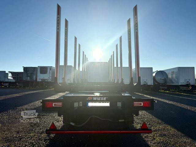 Remorque forestière à grumes PAVIC Holzauflieger mit Schemel und Rungen