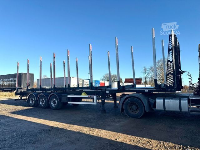 Remorque forestière à grumes PAVIC Holzauflieger mit Schemel und Rungen