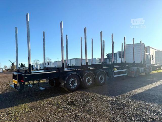 Remorque forestière à grumes PAVIC Holzauflieger mit Schemel und Rungen