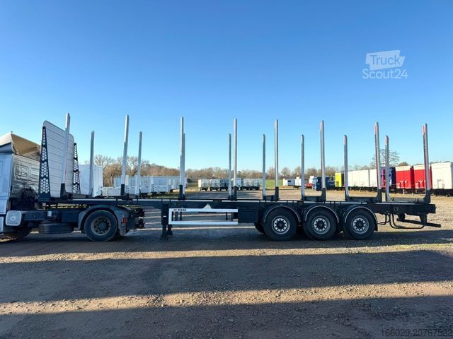 Remorque forestière à grumes PAVIC Holzauflieger mit Schemel und Rungen