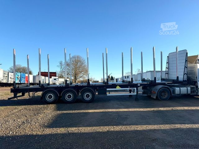 Remorque forestière à grumes PAVIC Holzauflieger mit Schemel und Rungen