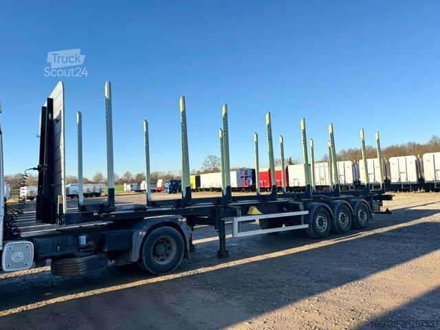 Remorque forestière à grumes PAVIC Holzauflieger mit Schemel und Rungen