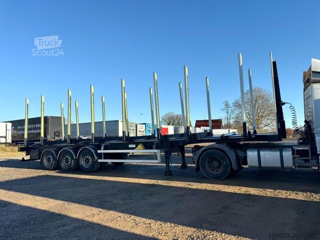 Remorque forestière à grumes PAVIC Holzauflieger mit Schemel und Rungen