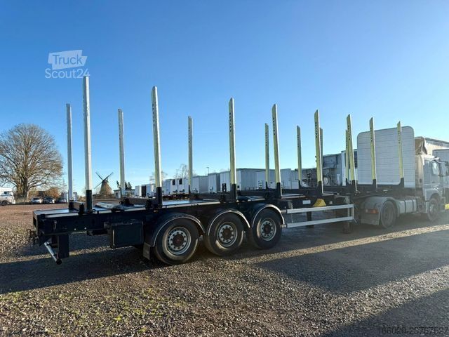 Remorque forestière à grumes PAVIC Holzauflieger mit Schemel und Rungen