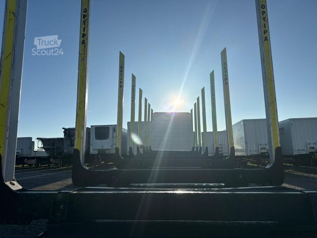 Remorque forestière à grumes PAVIC Holzauflieger mit Schemel und Rungen