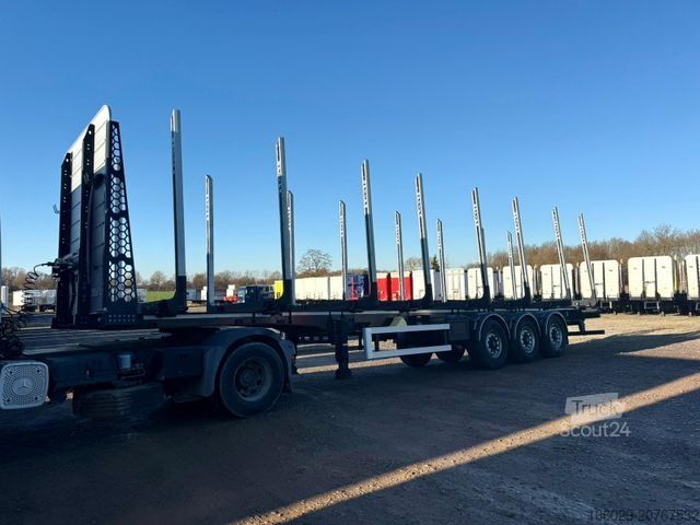 Remorque forestière à grumes PAVIC Holzauflieger mit Schemel und Rungen