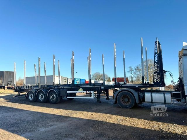 Remorque forestière à grumes PAVIC Holzauflieger mit Schemel und Rungen