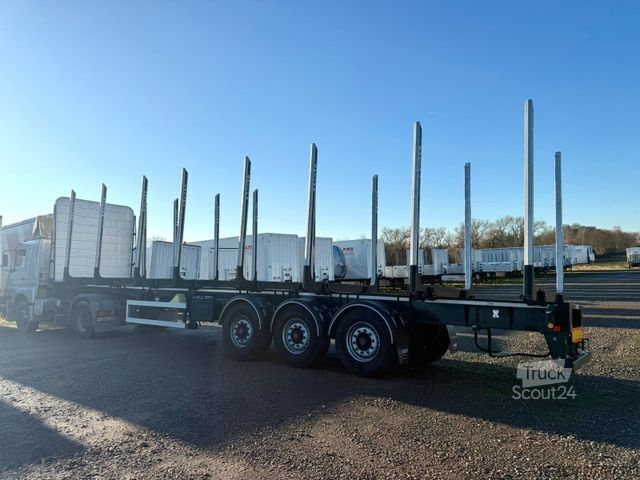Remorque forestière à grumes PAVIC Holzauflieger mit Schemel und Rungen