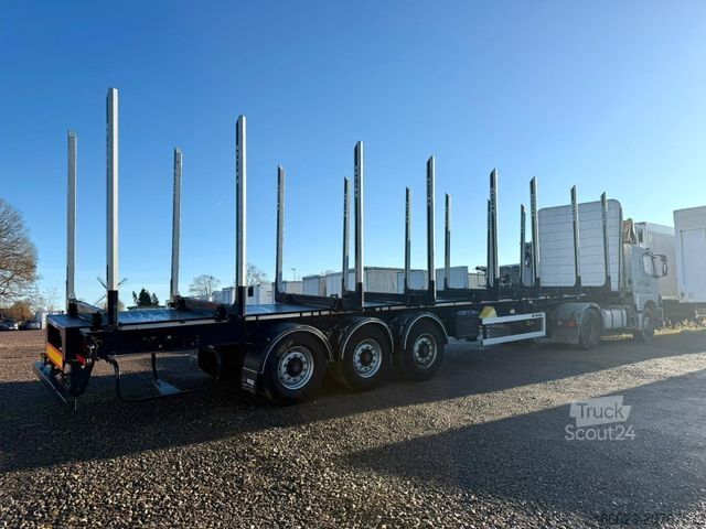 Remorque forestière à grumes PAVIC Holzauflieger mit Schemel und Rungen