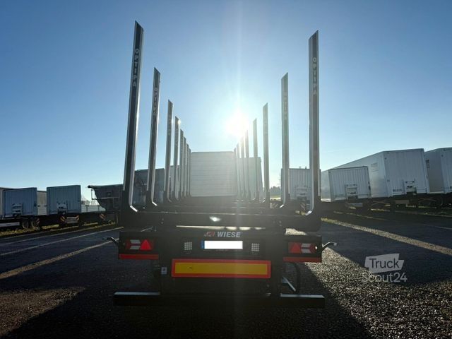 Remorque forestière à grumes PAVIC Holzauflieger mit Schemel und Rungen