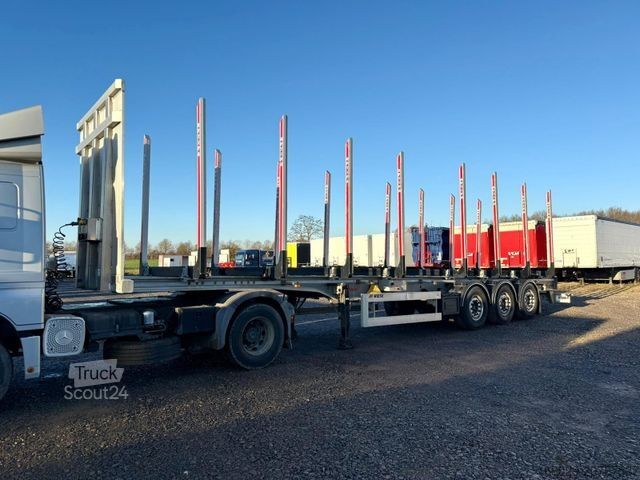 Remorque forestière à grumes BENALU Timberliner Holzauflieger mit Schemel und Rungen