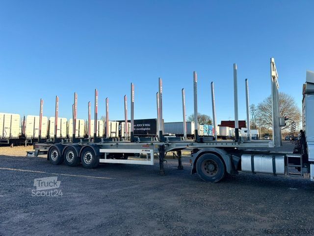 Remorque forestière à grumes BENALU Timberliner Holzauflieger mit Schemel und Rungen