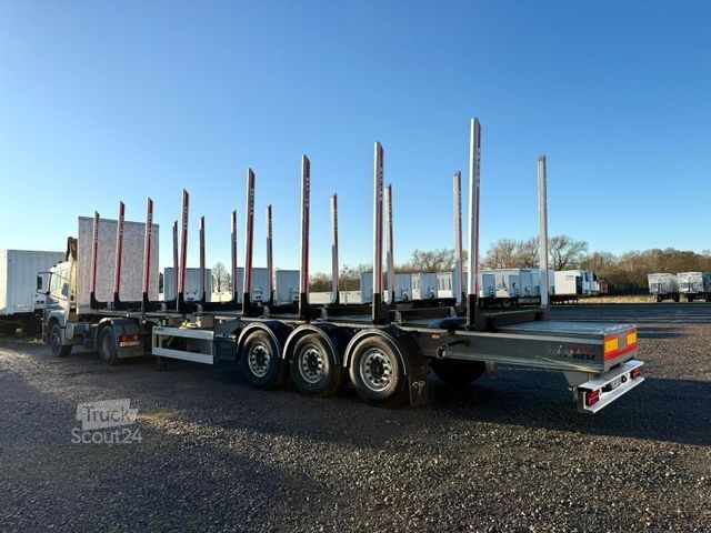 Remorque forestière à grumes BENALU Timberliner Holzauflieger mit Schemel und Rungen