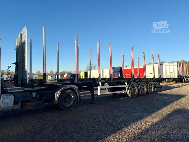 Remorque forestière à grumes PAVIC Holzauflieger mit Schemel und Rungen
