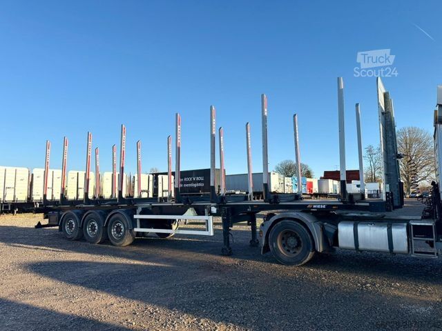 Remorque forestière à grumes PAVIC Holzauflieger mit Schemel und Rungen