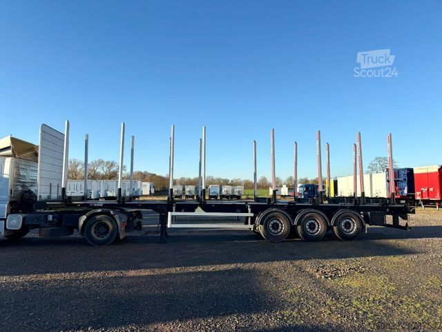 Remorque forestière à grumes PAVIC Holzauflieger mit Schemel und Rungen