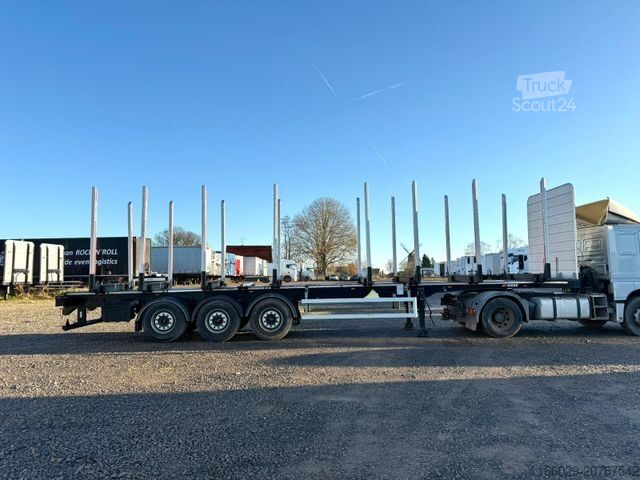 Remorque forestière à grumes PAVIC Holzauflieger mit Schemel und Rungen