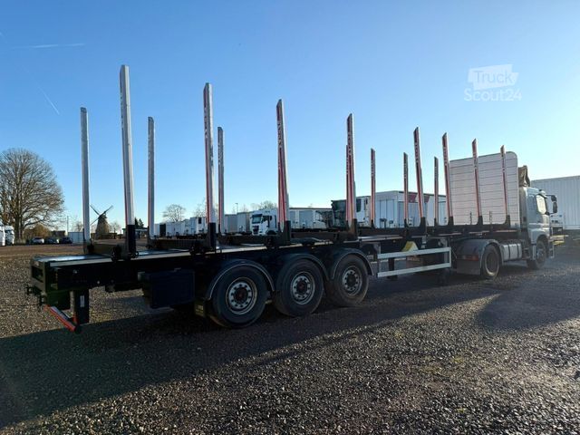 Remorque forestière à grumes PAVIC Holzauflieger mit Schemel und Rungen